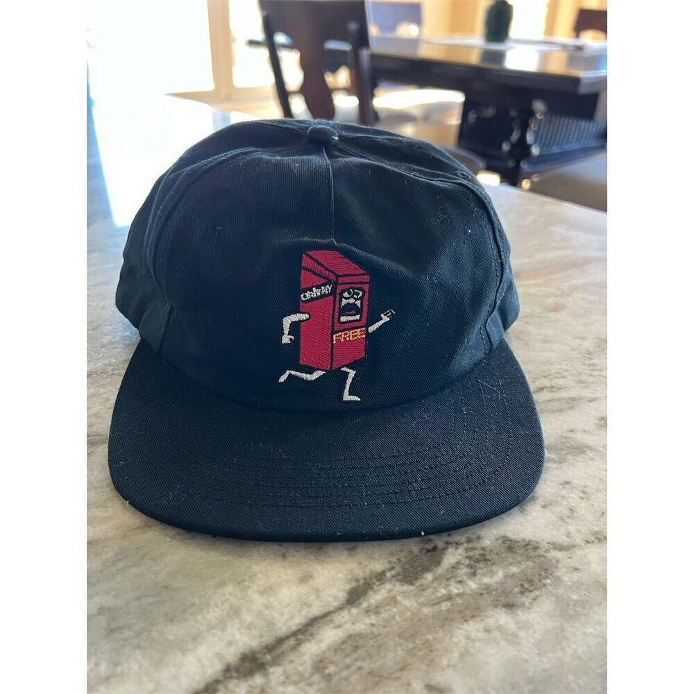 Only NY Unisex Black Embroidered Red Box Running Cap Adjustable Strap